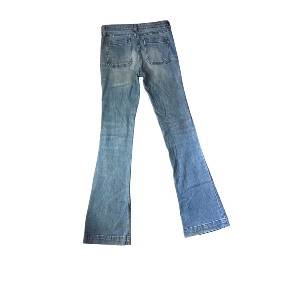 Gap Retro High-Rise Patch Pocket Flare Jeans - Light Wash - Picture 2 of 4